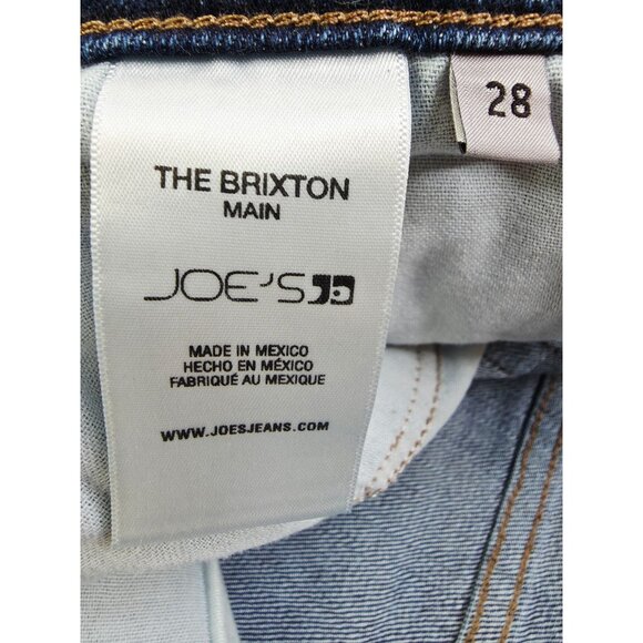 Joe's Jeans Size 28X32 Mens the Brixton Main Blue Denim 5 Pocket Logo Tag Jeans - Picture 3 of 11